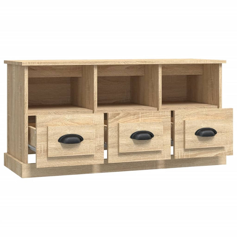 Tv-meubel 100x35x50 cm bewerkt hout sonoma eikenkleurig MeubelReus