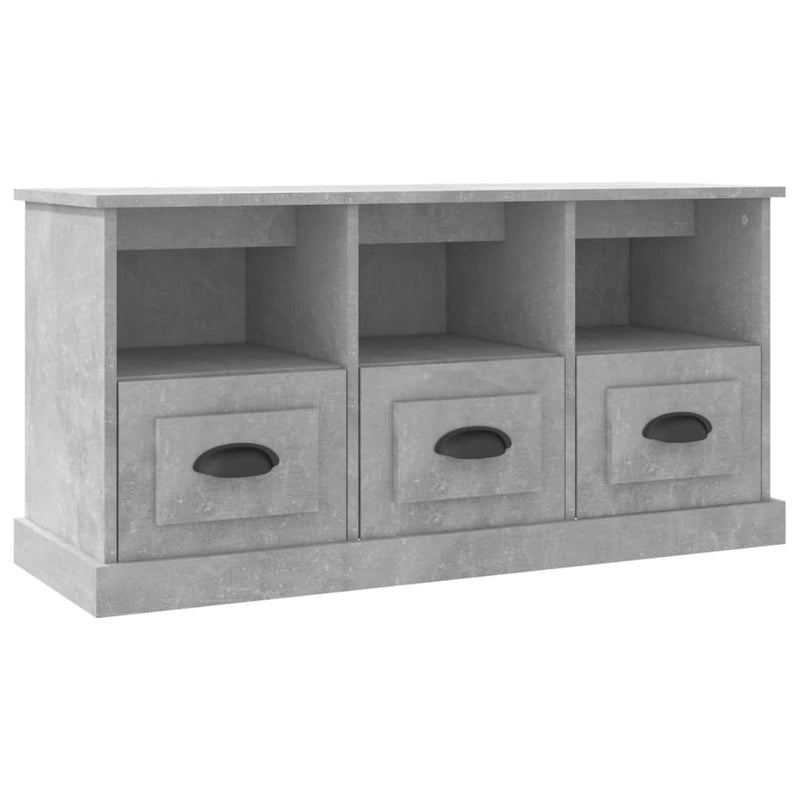 Tv-meubel 100x35x50 cm bewerkt hout betongrijs MeubelReus
