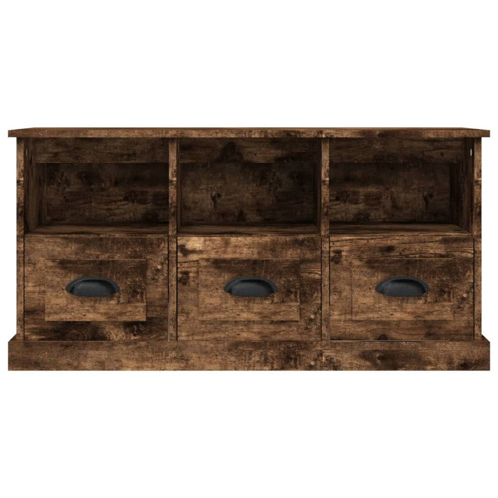 Tv-meubel 100x35x50 cm bewerkt hout gerookt eikenkleurig MeubelReus
