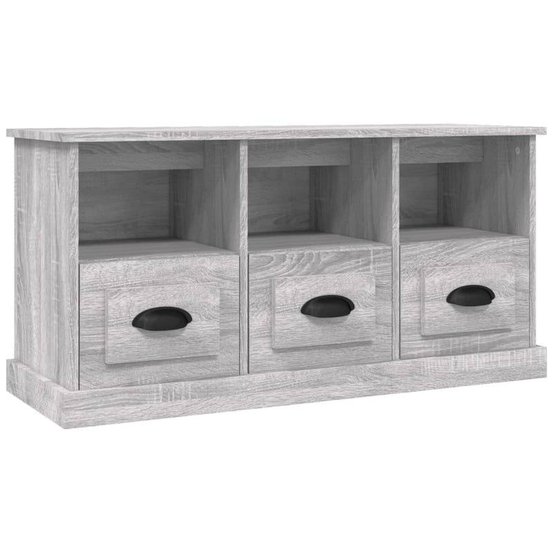 Tv-meubel 100x35x50 cm bewerkt hout grijs sonoma eikenkleurig MeubelReus