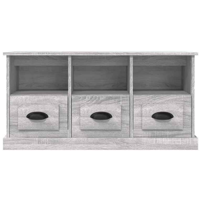 Tv-meubel 100x35x50 cm bewerkt hout grijs sonoma eikenkleurig MeubelReus