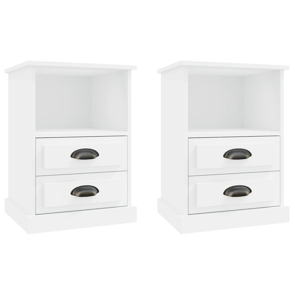Nachtkastjes 2 st 43x36x60 cm wit MeubelReus