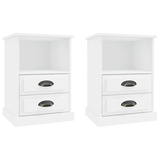 Nachtkastjes 2 st 43x36x60 cm wit MeubelReus