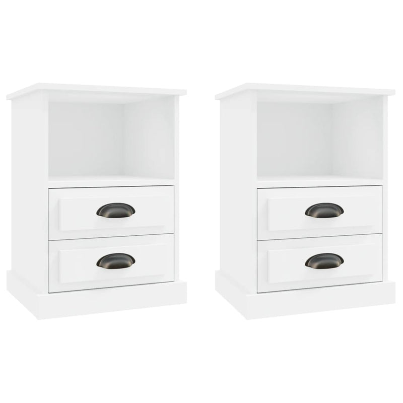 Nachtkastjes 2 st 43x36x60 cm wit MeubelReus