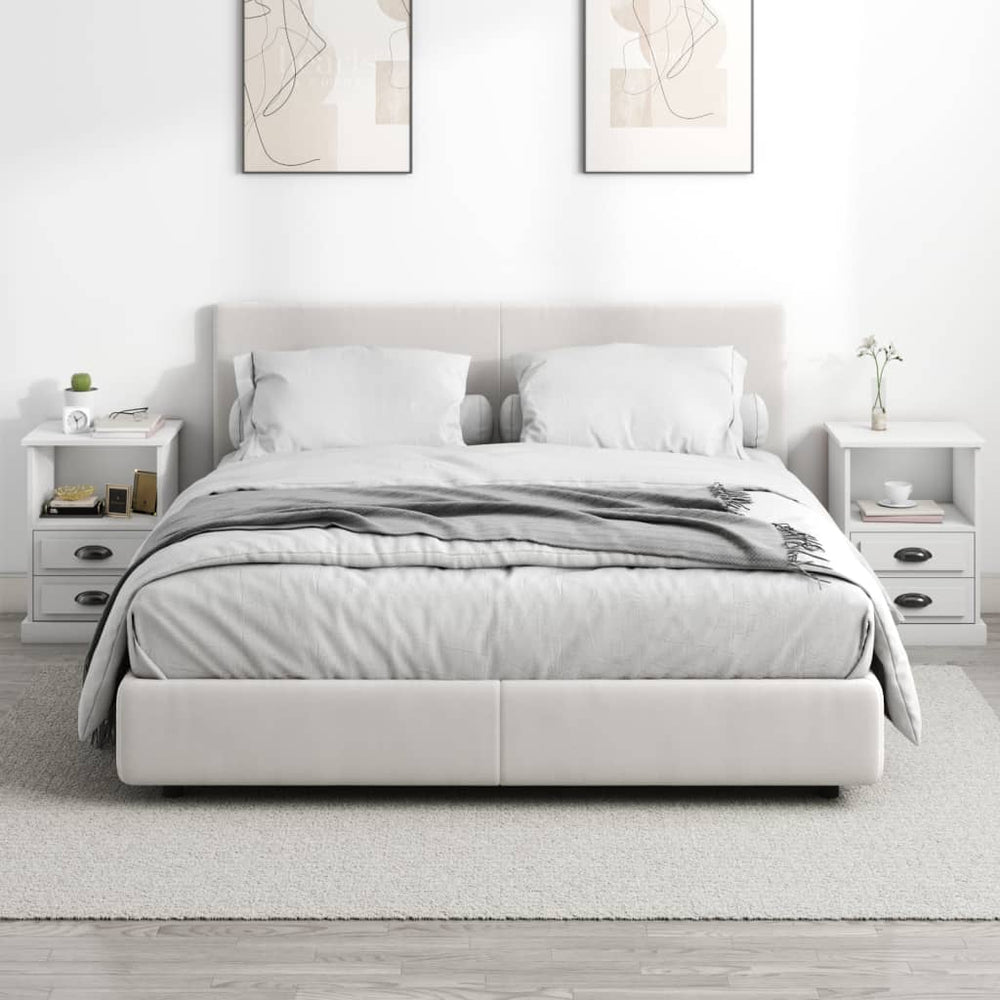 Nachtkastjes 2 st 43x36x60 cm wit MeubelReus