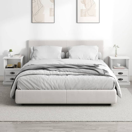 Nachtkastjes 2 st 43x36x60 cm wit MeubelReus
