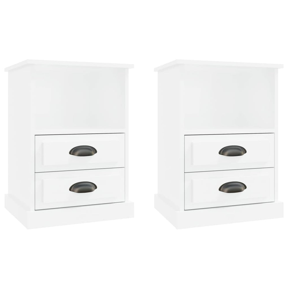 Nachtkastjes 2 st 43x36x60 cm hoogglans wit MeubelReus