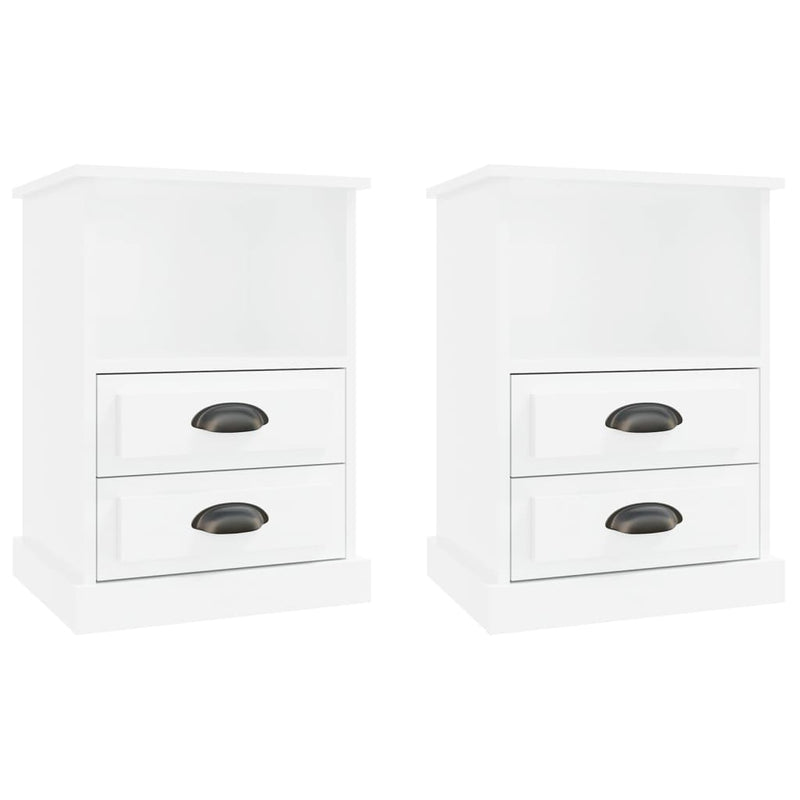 Nachtkastjes 2 st 43x36x60 cm hoogglans wit MeubelReus