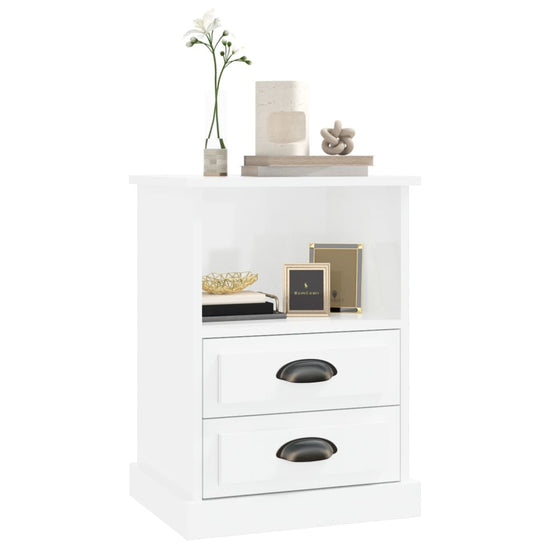 Nachtkastjes 2 st 43x36x60 cm hoogglans wit MeubelReus