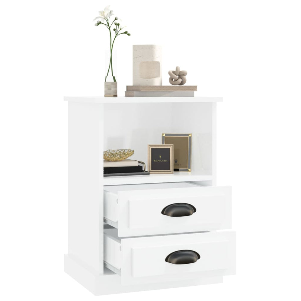 Nachtkastjes 2 st 43x36x60 cm hoogglans wit MeubelReus