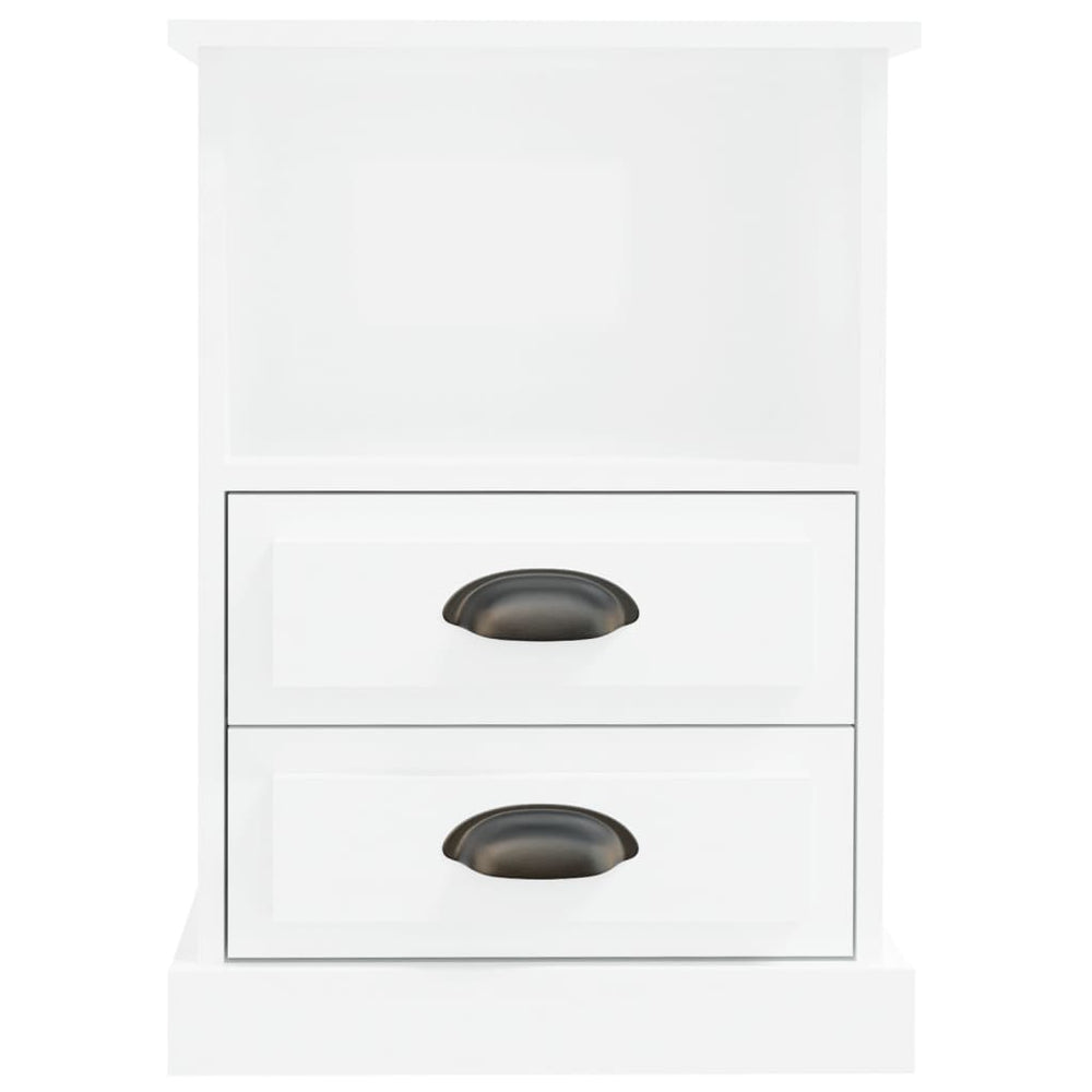 Nachtkastjes 2 st 43x36x60 cm hoogglans wit MeubelReus