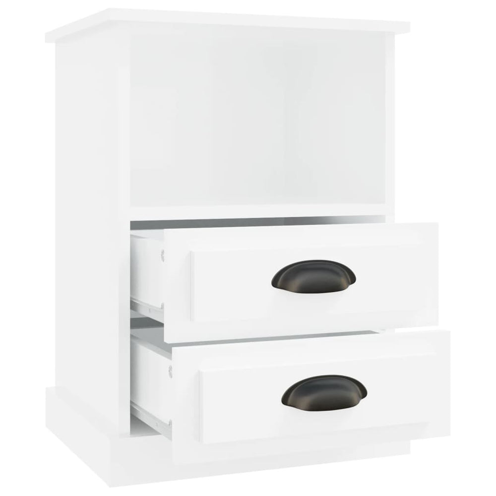 Nachtkastjes 2 st 43x36x60 cm hoogglans wit MeubelReus