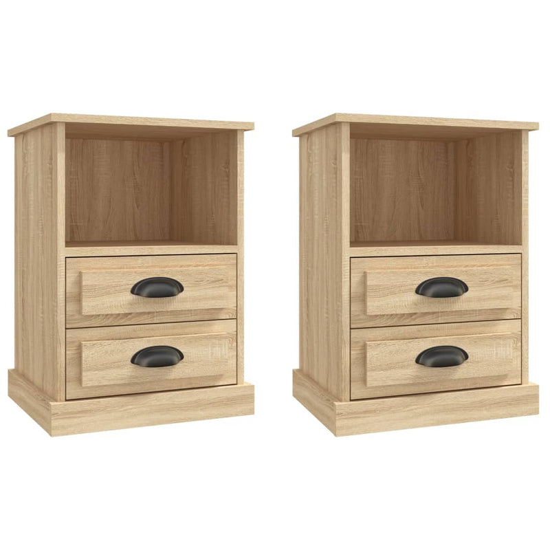 Nachtkastjes 2 st 43x36x60 cm sonoma eikenkleurig MeubelReus