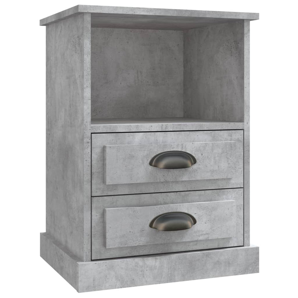 Nachtkastjes 2 st 43x36x60 cm betongrijs MeubelReus