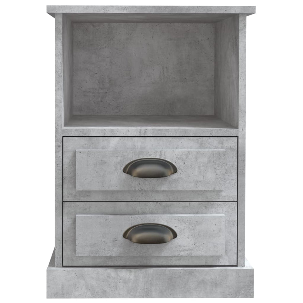 Nachtkastjes 2 st 43x36x60 cm betongrijs MeubelReus