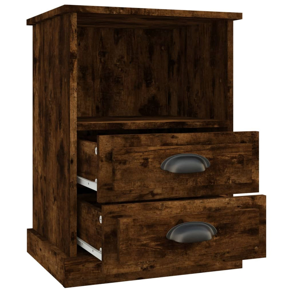 Nachtkastjes 2 st 43x36x60 cm gerookt eikenkleurig MeubelReus