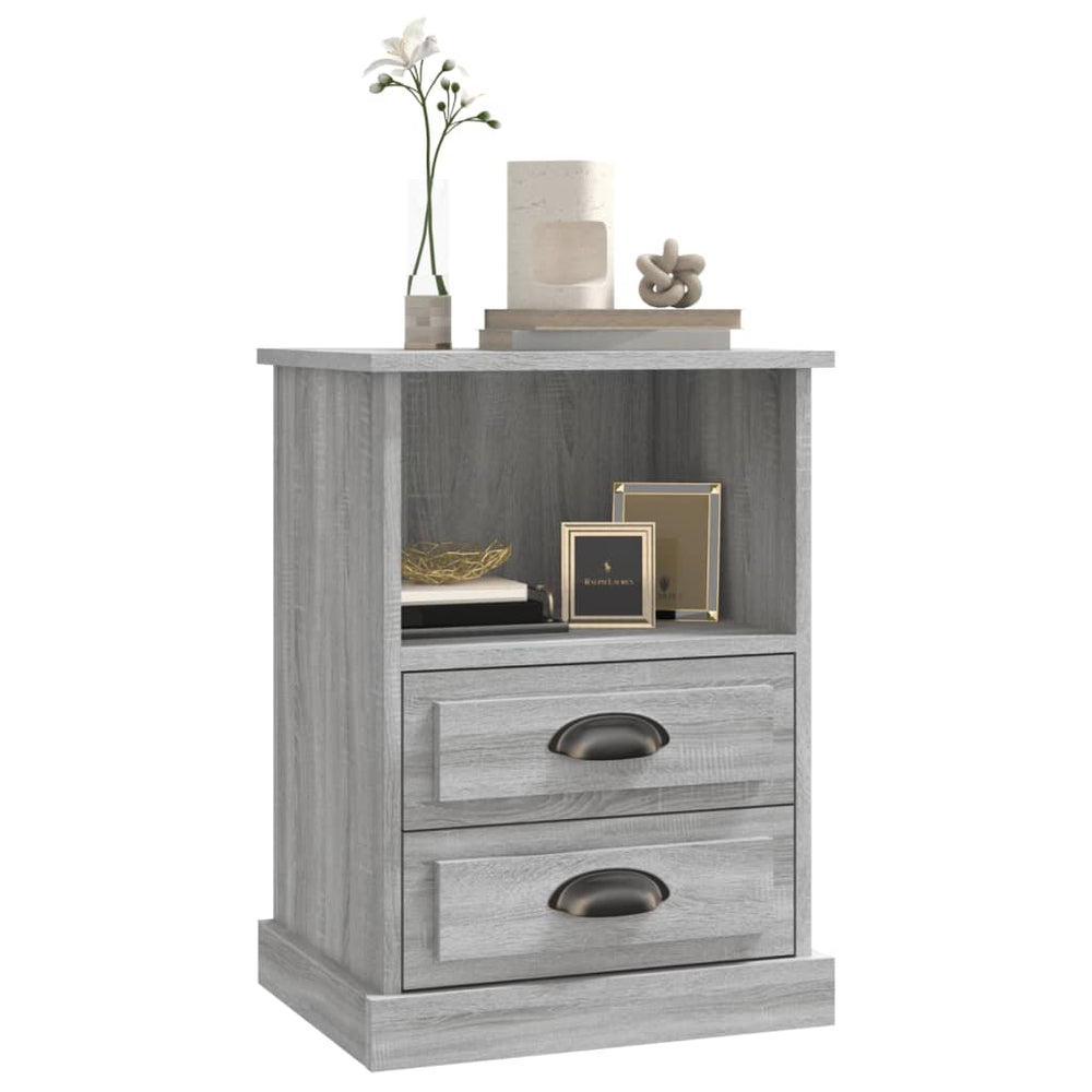 Nachtkastjes 2 st 43x36x60 cm grijs sonoma eikenkleurig MeubelReus