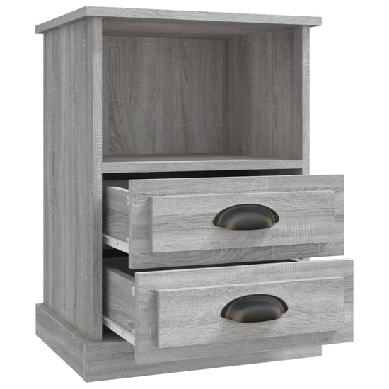 Nachtkastjes 2 st 43x36x60 cm grijs sonoma eikenkleurig MeubelReus
