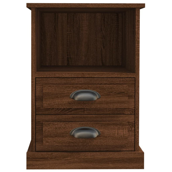 Nachtkastjes 2 st 43x36x60 cm bewerkt hout bruin eikenkleur MeubelReus