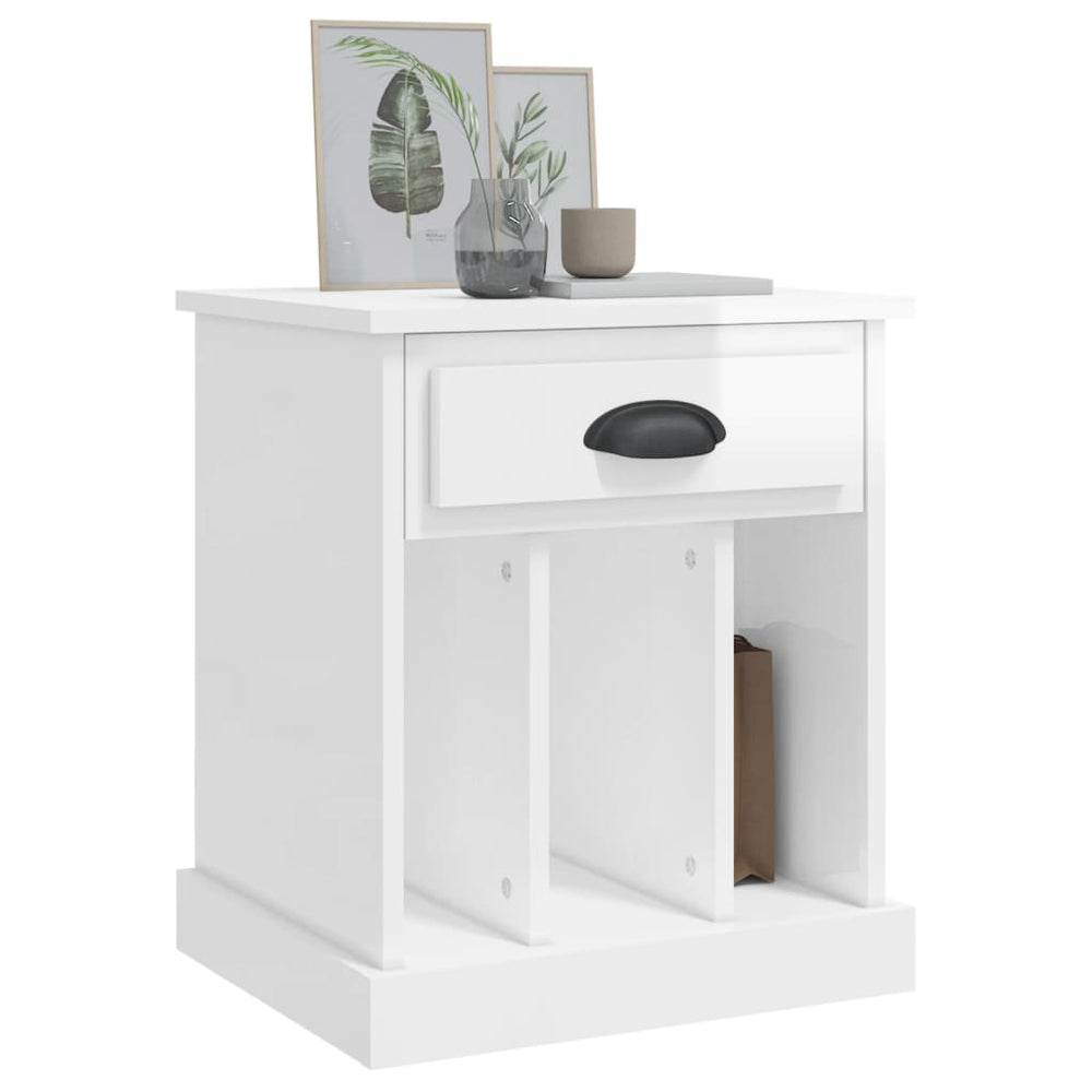 Nachtkastjes 2 st 43x36x50 cm hoogglans wit MeubelReus