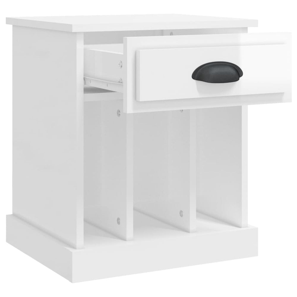 Nachtkastjes 2 st 43x36x50 cm hoogglans wit MeubelReus