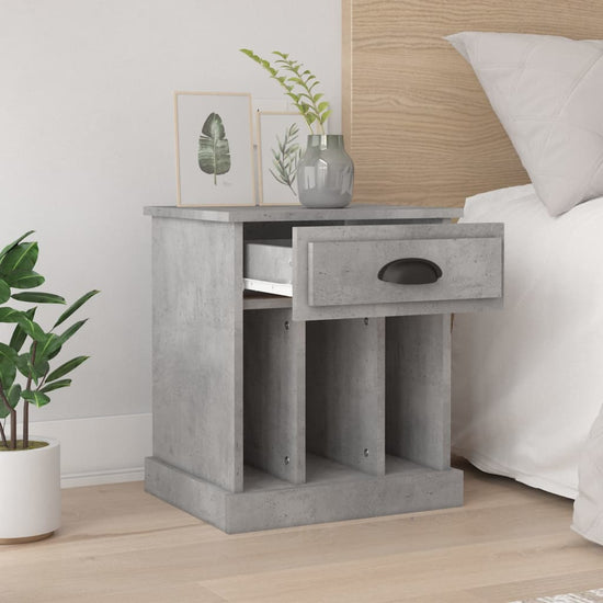 Nachtkastjes 2 st 43x36x50 cm betongrijs MeubelReus