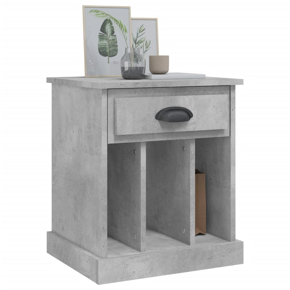 Nachtkastjes 2 st 43x36x50 cm betongrijs MeubelReus