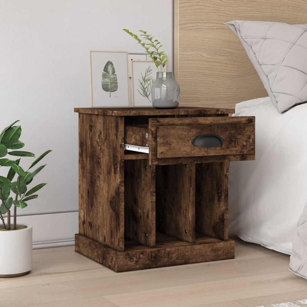 Nachtkastjes 2 st 43x36x50 cm gerookt eikenkleurig MeubelReus