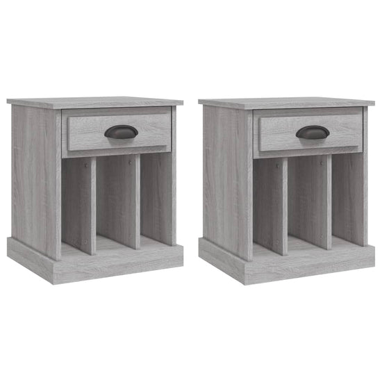 Nachtkastjes 2 st 43x36x50 cm grijs sonoma eikenkleurig MeubelReus