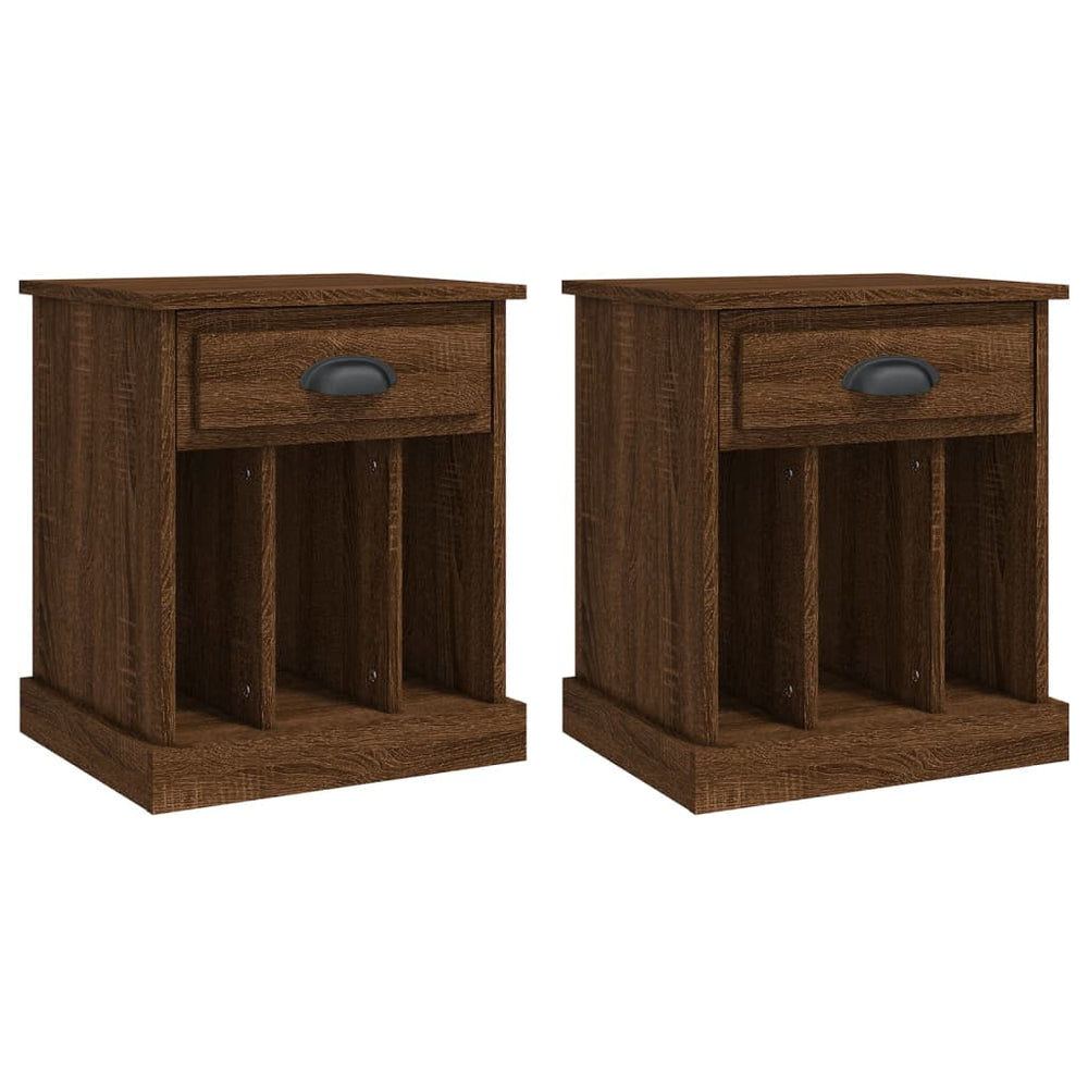 Nachtkastjes 2 st 43x36x50 cm bruin eikenkleur MeubelReus