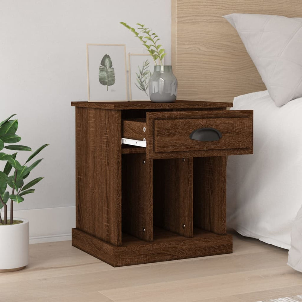 Nachtkastjes 2 st 43x36x50 cm bruin eikenkleur MeubelReus