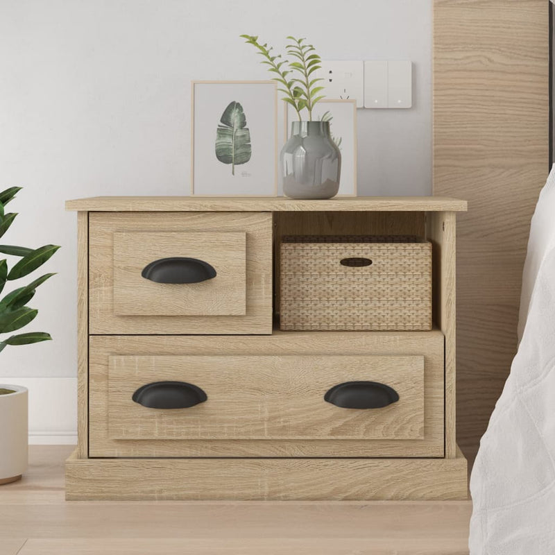 Nachtkastje 60x39x45 cm sonoma eikenkleurig MeubelReus