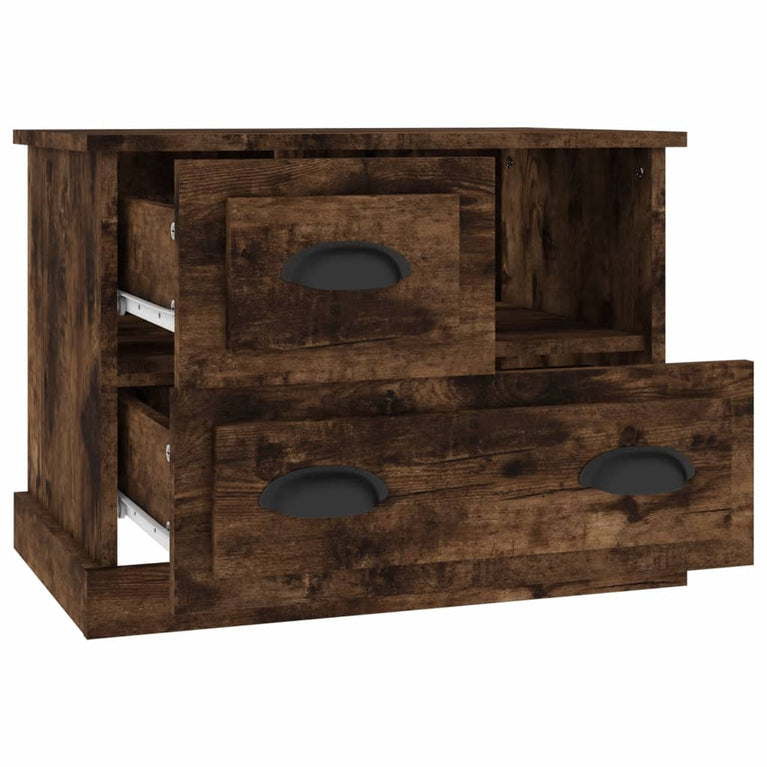 Nachtkastje 60x39x45 cm gerookt eikenkleurig MeubelReus