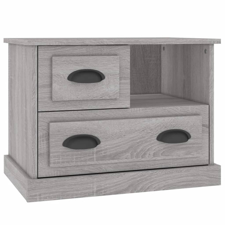 Nachtkastje 60x39x45 cm grijs sonoma eikenkleurig MeubelReus