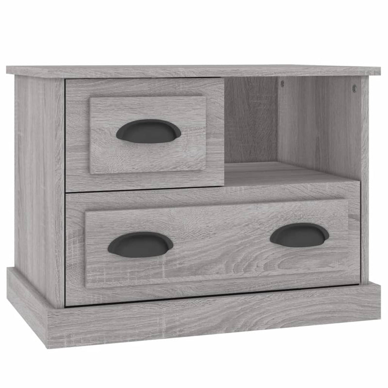 Nachtkastje 60x39x45 cm grijs sonoma eikenkleurig MeubelReus