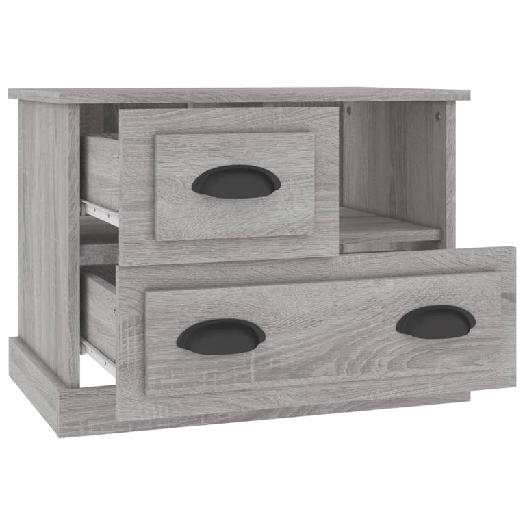 Nachtkastje 60x39x45 cm grijs sonoma eikenkleurig MeubelReus