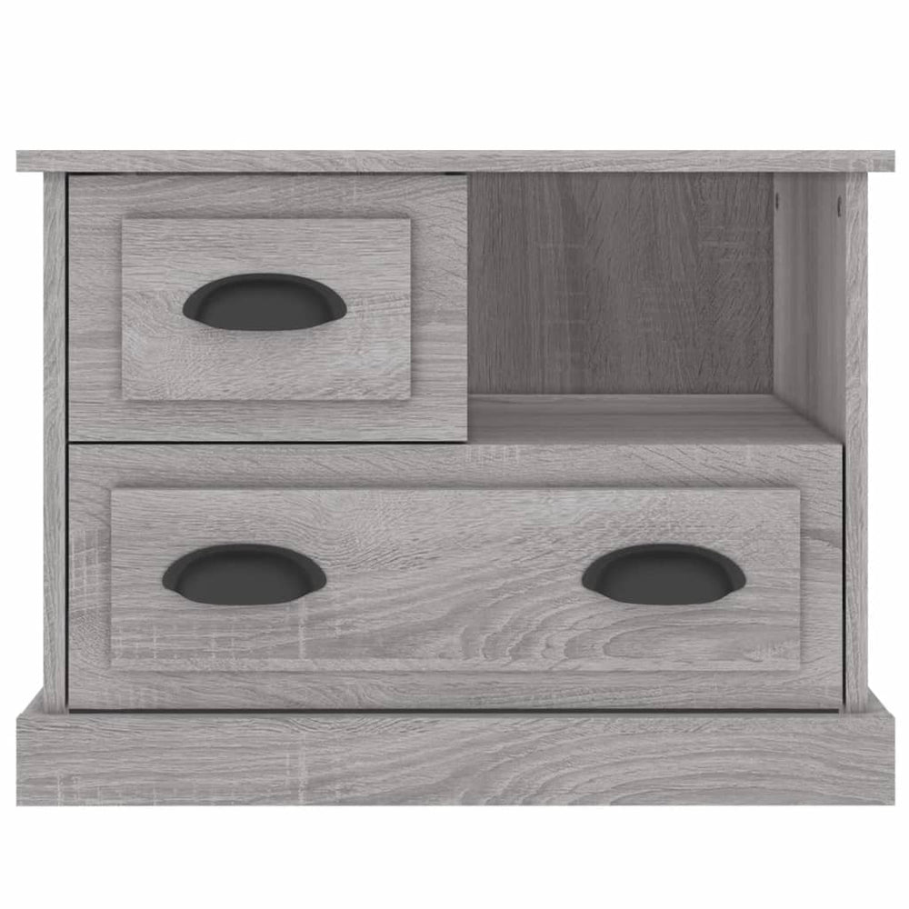 Nachtkastje 60x39x45 cm grijs sonoma eikenkleurig MeubelReus