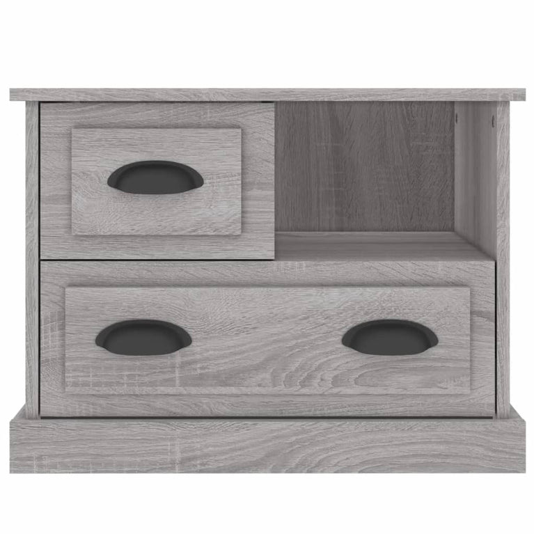 Nachtkastje 60x39x45 cm grijs sonoma eikenkleurig MeubelReus
