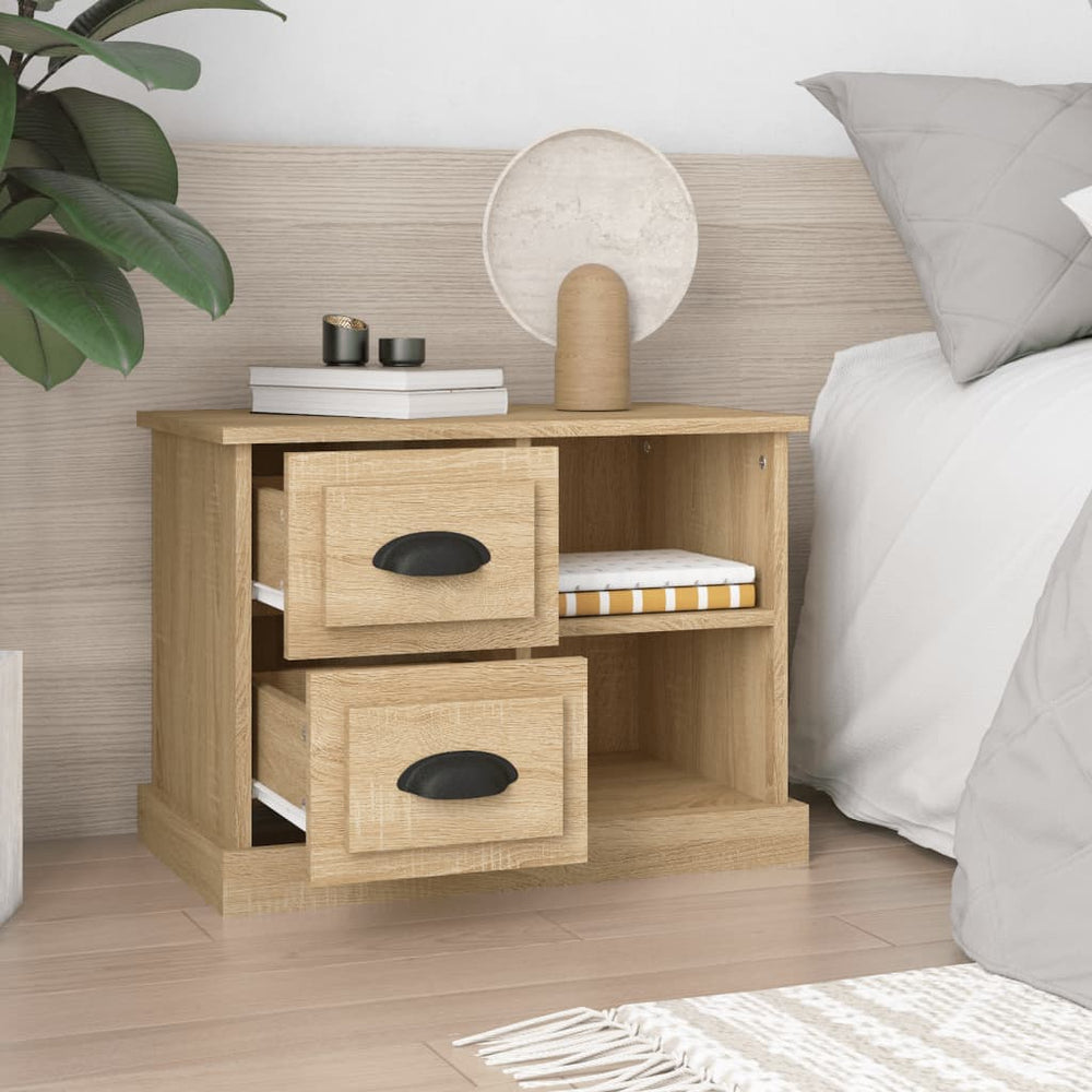 Nachtkastje 60x35,5x45 cm sonoma eikenkleurig MeubelReus