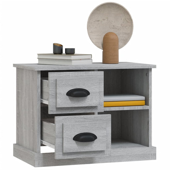 Nachtkastje 60x35,5x45 cm grijs sonoma eikenkleurig MeubelReus
