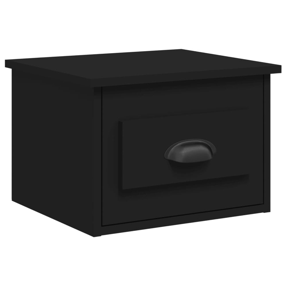 Nachtkastje wandgemonteerd 41,5x36x28 cm zwart MeubelReus