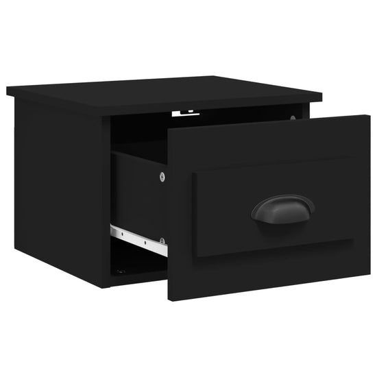 Nachtkastjes 2 st wandgemonteerd 41,5x36x28 cm zwart MeubelReus