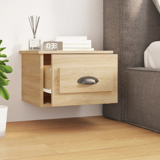 Nachtkastjes 2 st wandgemonteerd 41,5x36x28 cm sonoma eiken MeubelReus
