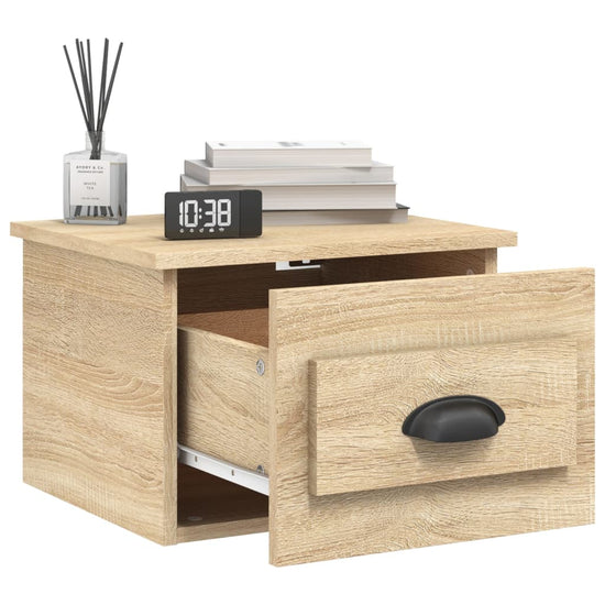 Nachtkastjes 2 st wandgemonteerd 41,5x36x28 cm sonoma eiken MeubelReus