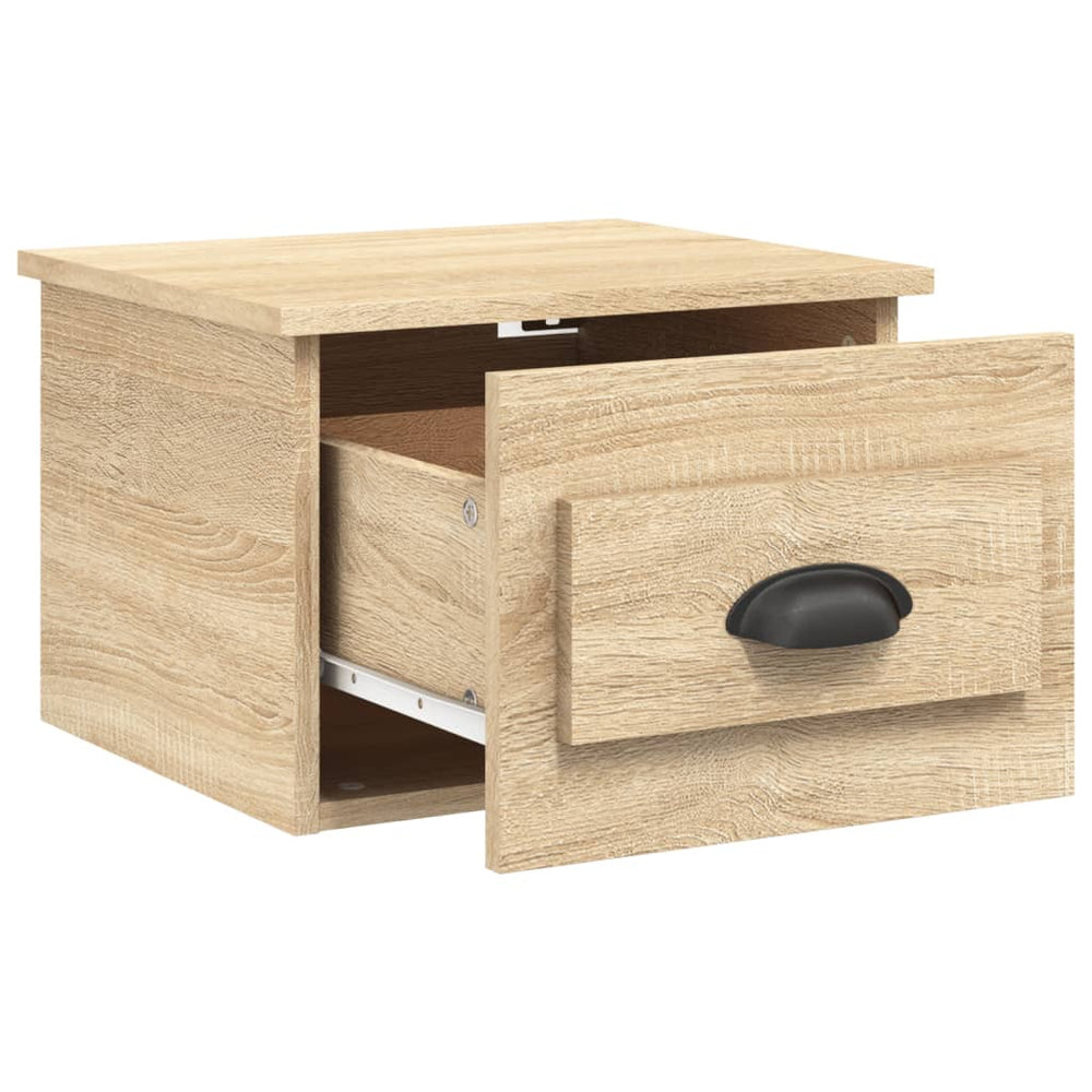 Nachtkastjes 2 st wandgemonteerd 41,5x36x28 cm sonoma eiken MeubelReus