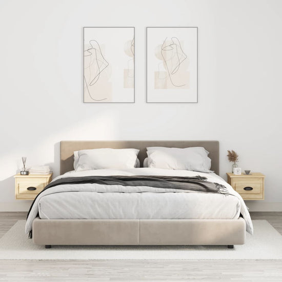 Nachtkastjes 2 st wandgemonteerd 41,5x36x28 cm sonoma eiken MeubelReus