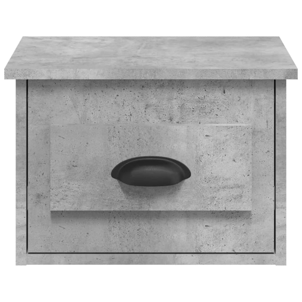 Nachtkastje wandgemonteerd 41,5x36x28 cm betongrijs MeubelReus