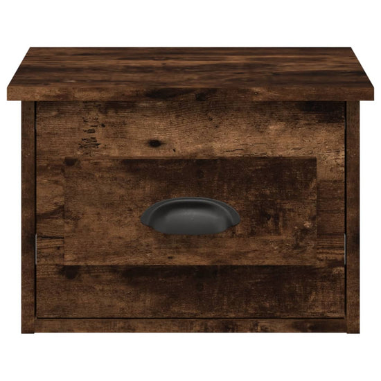 Nachtkastjes 2 st wandgemonteerd 41,5x36x28 cm gerookt eiken MeubelReus