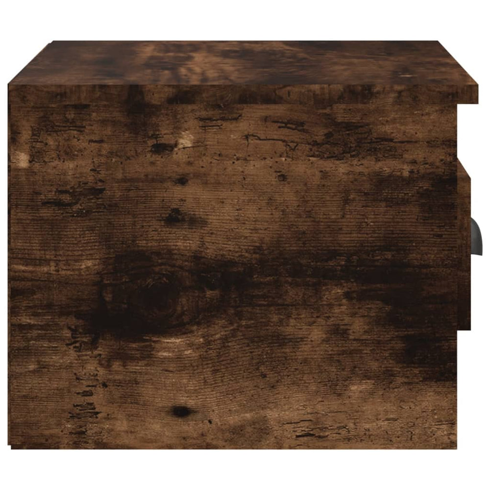 Nachtkastjes 2 st wandgemonteerd 41,5x36x28 cm gerookt eiken MeubelReus