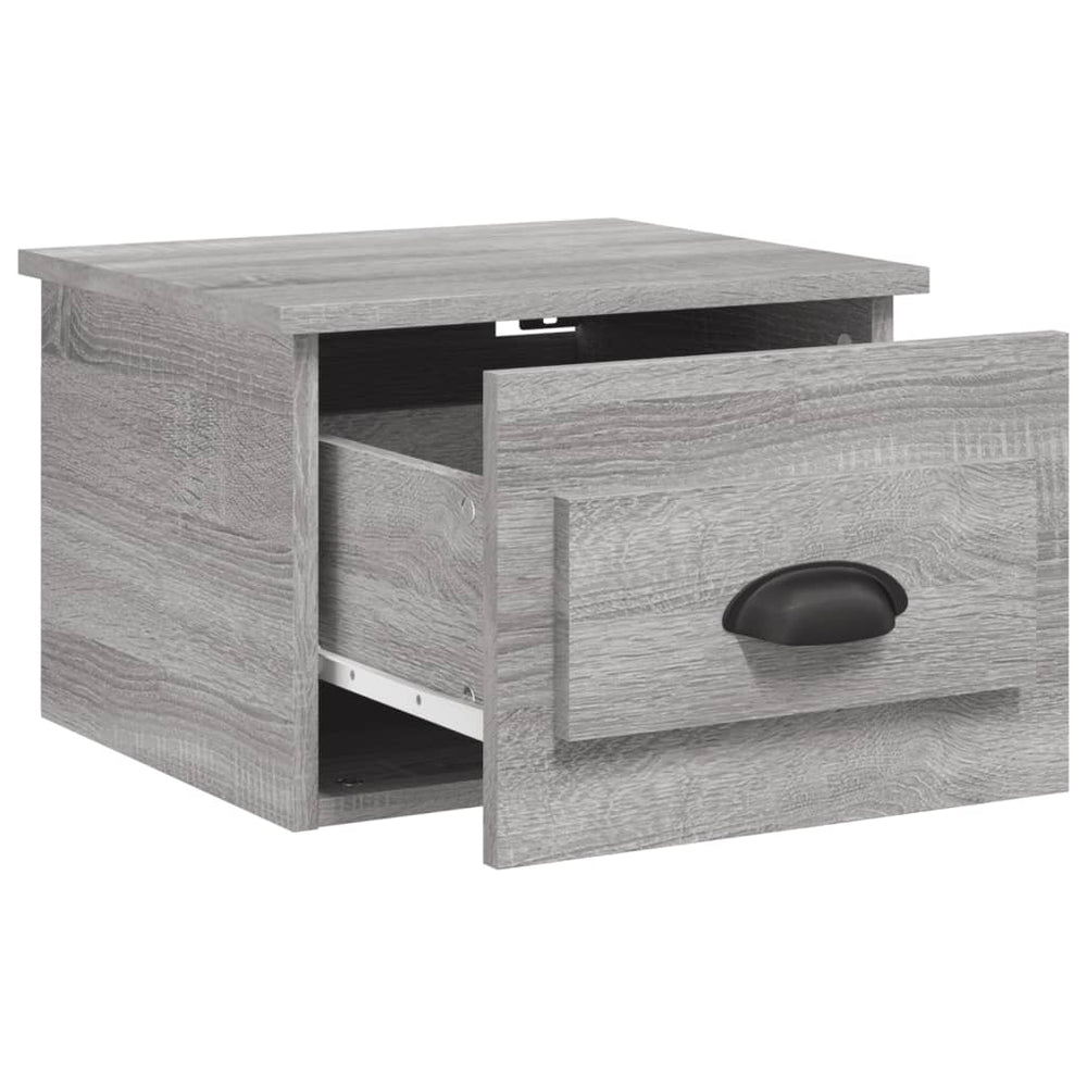 Nachtkastje wandgemonteerd 41,5x36x28 cm grijs sonoma eiken MeubelReus